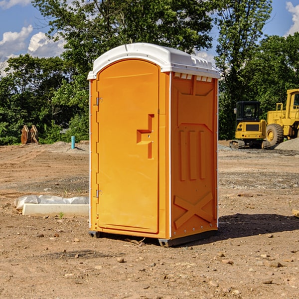 how often are the porta potties cleaned and serviced during a rental period in Fillmore